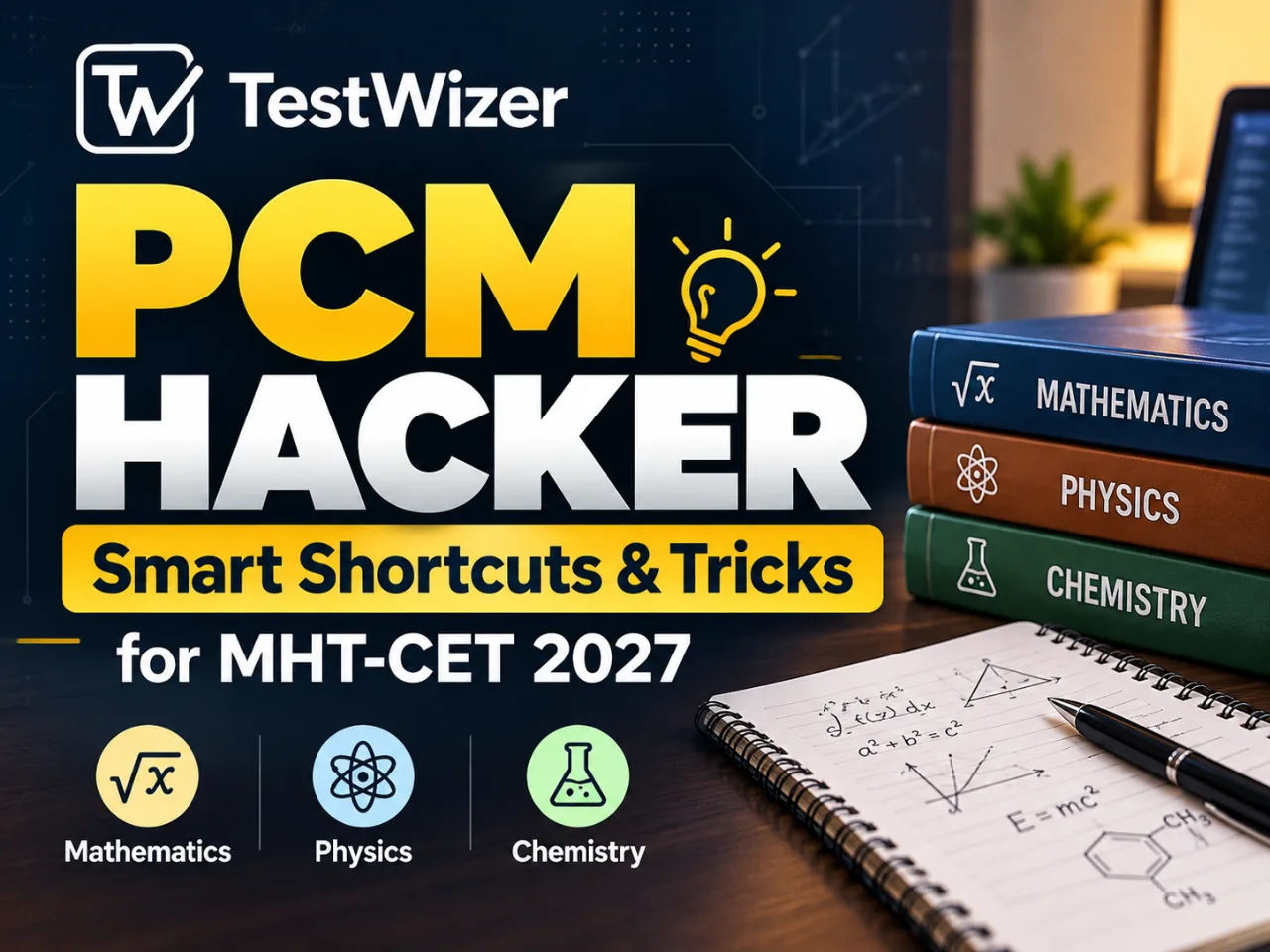TestWizer PCM Hacker: Smart Shortcuts & Tricks for MHT-CET 2027